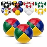 Juggle Dream 3X Pro Thud Jonglierbälle - Set mit 3 professionellen Jonglierbällen mit kostenlosem Online-Lernvideo, perfekt für Anfänger und Experten (Mehrfarbig)