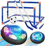 Nazano 3-in-1 Air Power Fußball Set mit LED-Beleuchtung, Fussball Geschenke Jungen, Air Fußball Set für Kinder 6-12, Schwebender Fussball für Indoor & Outdoor - Weihnachten & Geburtstag - Hover Ball