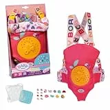BABY born Babytrage Pin-Play, Puppentrage mit verstellbarem Gurtsystem für Verschiedene Kindergrößen, inkl. Box mit Pins zum Verzieren, 837603 Zapf Creation