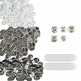 VEVOR Buttonmaschine Knopfmachermaschine Zubehör Badge Punch Press 32 mm, DIY Badge Press Machine Ersatzteile 500 STK. Abzeichenpressmaschine, Metall + Kunststoff / 250 + 250 STK. Abzeichen