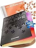 pearway - Stabile Puzzle Mappe [INKL. 5m Puzzlefolie] für Puzzles bis 1000 Teile - das perfekte Zubehör zur Puzzle Aufbewahrung - Organizer für bis zu 40 Werke - Puzzlemappe 1000 Teile
