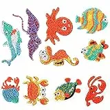 Pracht Creatives Hobby Diamond Painting Stickerset, Motiv Unterwasserwelt, Bastelset zum Gestalten von Aufklebern mit Glitzersteinchen, für Kinder ab 5 Jahren