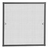 Schellenberg 70033 Insektenschutz Fenster Plus, Fliegengitter Fenster mit Alurahmen, 130 x 150 cm, Anthrazit