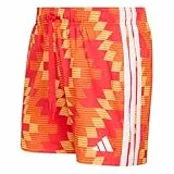 adidas Herren Football-Inspired Graphic Swim 5 Inch Swimwear, Ice Tangerine/White, M