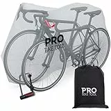 PRO BIKE TOOL Fahrradabdeckung – Transparente wasserdichte PVC-Tasche – Outdoor-Kinder-Fahrradabdeckung – schützt vor Wetter, Staub und Regen – ideal für die Garage mit Sicherheitsschlaufen und
