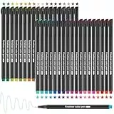 Dacono Fineliner Stifte Set, 36 Farbige Stifte mit Feiner Spitze – 0,4 mm Zeichenstifte, Kein Verlaufen, Feiner Linienstift, Perfekt zum Skizzieren, Zeichnen und Schreiben, Künstler, Studenten