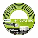 CELLFAST Gartenschlauch 4 Lagiger Wasserschlauch Aus Formstabilem Kreuzgewebe Für Garten Bewässerungsschlauch UV Beständig Anti Algen Flexibler Schlauch 20 Bar 1 2 Zoll 25 Meter Quattro