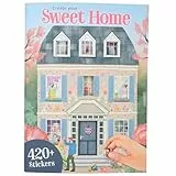 Depesche 13806 Create Your Sweet Home - Stickerbuch mit 24 Seiten zum Gestalten verschiedener Räume, inkl. mehr als 420 Sticker