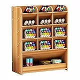 Hggzeg Stifthalter Aufbewahrungsbox aus Holz, multifunktionaler Schreibtisch-Organizer für Zuhause, Büro und Schule Kirsche