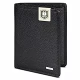 REDOLZ Leder-Geldbörse Hochformat | RFID-Schutz & 8 Kartenfächer | Geldbeutel Maße 9,5 x 2,5 x 12 cm für Männer & Frauen (schwarz)