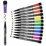 ANYUKE Whiteboard Marker: 12 Farbe Boardmarker mit Schwamm Magnete, Dry Erase Marker für Magnettafel Flipchart, Abwischbare Stifte Lehrer Zubehör Schule Zuhause Büro
