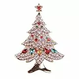 TENDYCOCO Weihnachtsbaum Brosche Kristall Weihnachten Brosche Pin Breastpin Party Schmuck Kleidung Zubehör Corsage Geschenk