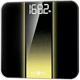 RunStar Personenwaage digital mit hoher Präzision, waage personen mit gut lesbarem LED-Display, körperwaage mit 6 mm gehärtetem Glas, 180 kg/400 lb