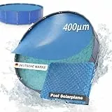 Planenfux® 400µm Solarplane Pool Rund 366cm inkl. Befestigung | UV, Chlor- & Salzwasser-Resistente Pool Solarfolie | Solarabdeckung | Individuell zuschneidbare Solarabdeckung zum Poolwasser erwärmen