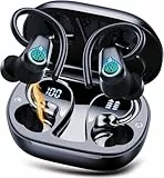 Kabellose Ohrhörer, Sport Bluetooth 5.3 Kopfhörer In Ear mit HiFi Stereo, 50H Spielzeit Bluetooth Ohrhörer mit ENC Noise Cancelling Mikrofon, LED Anzeige, IP7 Wasserdicht Kopfhörer für Workout/Laufen
