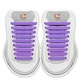 INMAKER No Tie Schnürsenkel, Unisex, Kinder und Erwachsene, elastische Schnürsenkel, ohne Knoten, für Sportschuhe, Laufschuhe, Sportschuhe, Sneaker, Stiefel, violett, Einheitsgröße