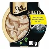 SHEBA Filets Adult Katzenfutter in Sauce mit Huhn 16 x 60g Schale
