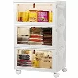 PurKeep Aufbewahrungsbox mit Deckel - 35L*3 plastikbox mit deckel, Kisten Aufbewahrung mit Deckel, klappbox, Faltbare Aufbewahrungsbehälter für Haus und Büro, weiß, 3 Packungen