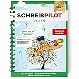 Schreibathlet: Schreiblernheft für ABC-Schützen mit vorgeprägten Zahlen und kleinen Rechenaufgaben (Schreibpilot Zahlen) | Inkl. Bleistift und Radiergummi [deutsch]