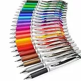 Pentel EnerGel XM BL77 Gelschreiber, einziehbar, 0,7 mm, 54 % recycelt, 1 Stück pro Farbe, 20 Stück