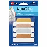 AVERY Zweckform Art. 74786 Haftstreifen transparent/metallic (24 Haftnotizen, 63,5x25,4mm, beschreibbare Index Tabs Folie, ablösbare Klebezettel, Page Marker, Sticky Notes, Klebemarkierungen)