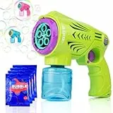 Blubbel Seifenblasenpistole, Seifenblasenmaschine, 150ml Tank Seifenblasenflüssigkeit, Automatische Seifenblasen Pistole, Blasen Kanone, Luftblasen Bazooka Bubble Gun, Geschenke für Kinder, Hochzeit