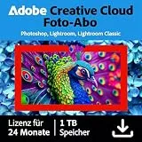Adobe Creative Cloud Foto-Abo 1TB, inkl. Lightroom & Photoshop , KI-gestützter Foto-Editor | 12+12 Monate Amazon Exklusiv | Aktivierungscode per Email