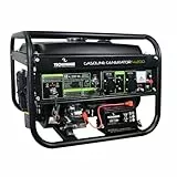 Tecnoware Power Systems - Stromerzeuger 4200 VA | 4-Takt-Benzin | Elektrischer und manueller Start | lange Lebensdauer mit Tank 15 l | ideal für Camping und Baustellen, schwarz