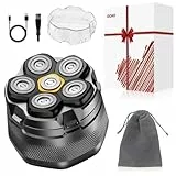 DOAO Bald Razor Men's Electric Head Shaver Lithium mit 6 rotierende Scherköpfe,Type C Wiederaufladbar