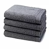 Möve - 4 teiliges Frottier-Set - Superwuschel (4 X Handtuch im Set) - 520 g/m2 - Baumwolle - Walkfrottee - saugstark - weich und flauschig - Stone