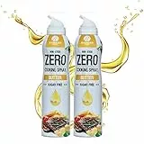 Rabeko Zero Kochspray kalorienarm | BUTTER | 800 Portionen,2 kcal pro Sprühstoß| Pfannenspray zum Braten, Grillen & Backen| ohne Zusätze, ohne Zucker|Gluten und Laktosefrei 2 x 200ml