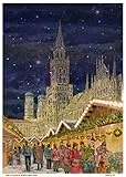Richard Sellmer Verlag Adventskalender/Weihnachtskalender aus Papier mit Bildern und Glitzer München Rathaus
