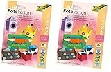 folia 607 - Block mit farbig sortiertem Fotokarton, DIN A3, 10 Blatt, 300 g/qm, ideale Grundlage für vielfältige Bastelarbeiten wie Fensterbilder, Scrapbooking, Kartengestaltung (Packung mit 2)