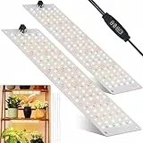idudu 2Stück Pflanzenlampe LED Vollspektrum, Pflanzenlicht mit 270 LEDs, Pflanzenleuchte Wachsen licht für Zimmerpflanzen Grow Light mit Zeitschaltuhr, 10 Arten von Helligkeit