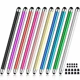 Touchscreen Stift,10pcs Tablet Stift für alle Tablets,Tablet Stift 2IN1 mit 10x0.35''Silikon Spitze/10x0.24''Silikon Spitze,Hohe Präzision,kompatibel mit alle Touchscreen Geräte (10, Multi)