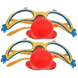MAGICLULU 2 Stücke Linsen Für Männer Brillen Brille PC Rahmen Clown Brille Mit Nase