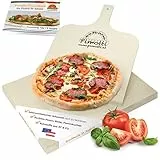 PIMOTTI Pizzastein 3cm Pizza-Stein für Backofen Brotbackstein aus echtem Schamott Pizzastein eckig Backstein Pizza Steinplatte für Backöfen Stein Grill Gasgrill Pizza-Stone