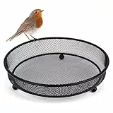 WILDLIFE FRIEND I Futterschale Vögel Ø18cm, Metall I Bodenfutterstelle, Boden-Futterstation, Boden-Futterspender für Vögel I Vogelfutterspender für Vogelfutter Wildvögel ganzjährig