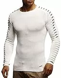 Leif Nelson Strickpullover Herren Rundhals (Schwarz, Größe XL) - Dünner Männer Strick Pullover für Winter & Sommer - Coole Crewneck Männer Pullover