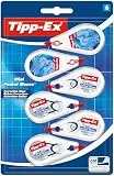 Tipp-Ex Mini Pocket Mouse Korrekturband mit reißfestem Kunststofffilm – 2 mit coolen Hydro Dipping-Motiven und 4 im Original-Gehäuse, Packung à 6