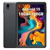 Paaxoo Android Tablet, 10.1 Zoll Android 15 Tablets 18GB(6+12) RAM 128GB ROM 1TB Expand, 1280x800 IPS HD Touchscreen,6000mAh Akku, Bluetooth, Dual Kamera, GMS, WiFi
