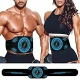UIHOL EMS Trainingsgerät, EMS Bauchtrainer, EMS Elektrische Muskelstimulation USB-wiederaufladbarer tragbarer 12 Modi 19 Intensitäten Geeignet Damen & Herren