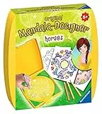 Ravensburger Mandala Designer Mini Horses 29986, Zeichnen Lernen für Kinder ab 6 Jahren, Zeichen-Set mit Mandala-Schablone für farbenfrohe Mandalas
