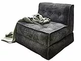 Atlantic Home Collection PIA Sofabett, grau, XL Sessel, 83x95x77 cm (BxTxH)