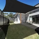Ankuka Sonnensegel Wasserdicht 2x3m Schwarz Sonnensegel Rechteckig mit Seile 98% UV Schutz Geeignet für Garten Terrasse und Camping