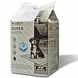 Croci Super Nappy – Hygienematten für Hunde 60 x 60 cm, 50 Stück – Unterlagen für Haustiere, für Hunde- und Katzenurin, extrem saugfähig, zum Einmalgebrauch, reißfest und geruchshemmend