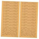 BESPORTBLE 20 Blätter Sparbox Aufkleber Number Label Zielaufkleber -Spar Herausforderungen Verfolgung Von Label Decal DIY Challenge Geldbox Nummerierte Abziehbilder