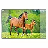 Schreibtischunterlage / Größe: 58,5x38,5cm / 'Pferde'