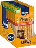 Vitakraft Delicious Chews, Hundekauknochen, Kaurollen aus Rinderhaut umwickelt mit Hühnchenfleisch, zur Beschäftigung, ohne Zusatz von Zucker (10x 70g)