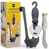 OTOTO Muscateers Bundle of Mary Cat, Katie, Kitty – Glas-Schaber-Spatel, Suppenkelle, Pizzaschneider – niedliches Küchenzubehör, gruselige Gothic-Katzen-Geschenke für Frauen, Küchengeschenke